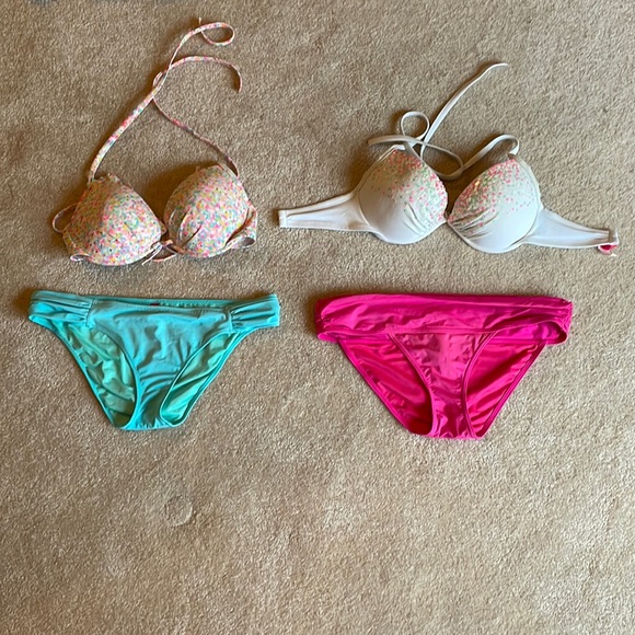 bottoms are size medium, Tops are both 34D, all worn, in good condition - Picture 1 of 2